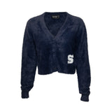 Penn State Women's Fuzzy Block "S" Cropped Cardigan
