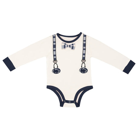 Penn State Colosseum Infant Suspenders Long Sleeve Creeper