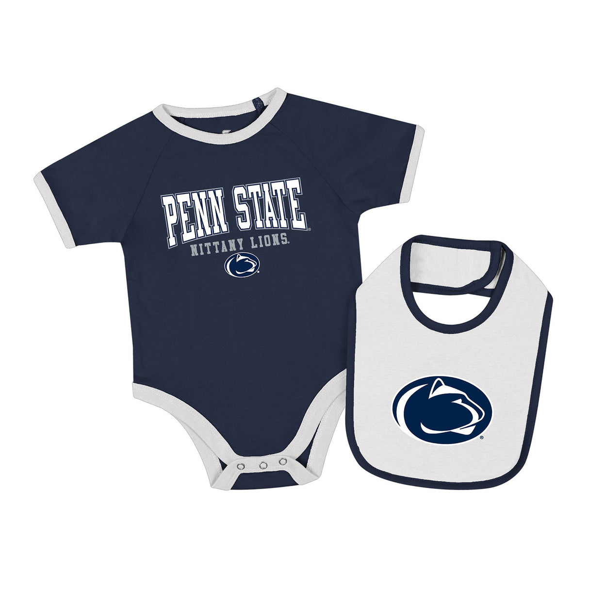 Penn State Colosseum Infant Short Sleeve Creeper with Bib