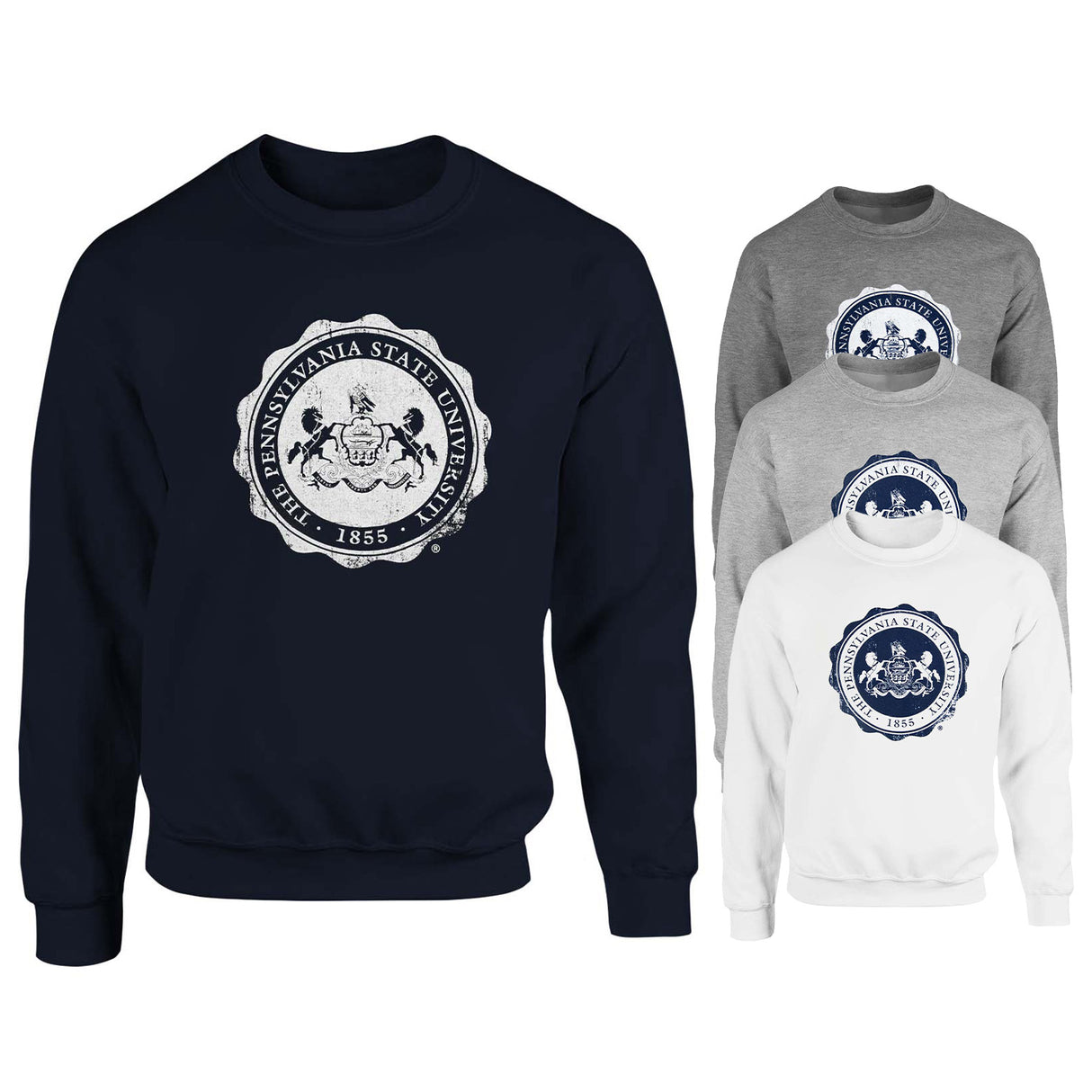 Penn State Distressed Seal Crew Sweatshirt