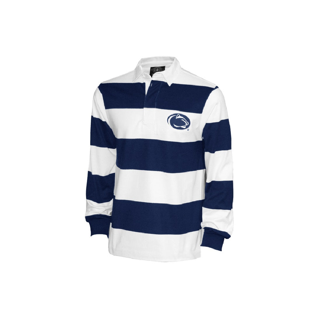 Penn State Rugby Striped Adult Long Sleeve Polo