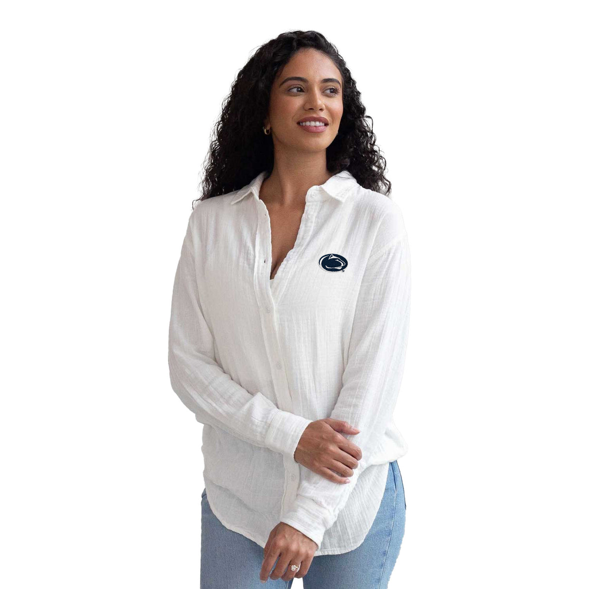 Penn State Women's Leisure Long-Sleeve Button-Up
