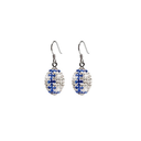 Crystal Football Earrings