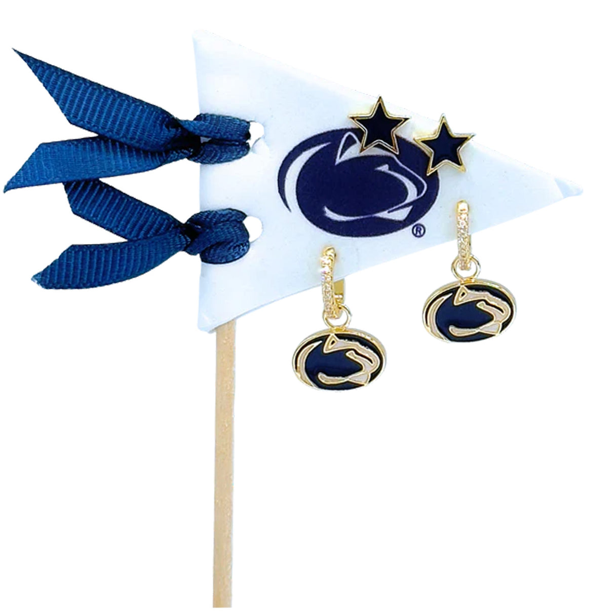 Penn State Earrings Pennant Pair