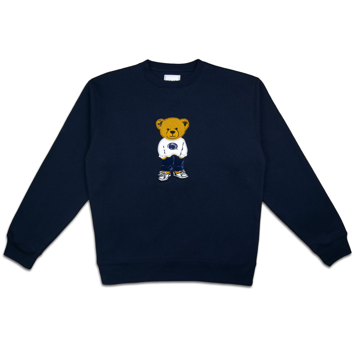 Penn State Embroidered Bear Patch Crew Sweatshirt