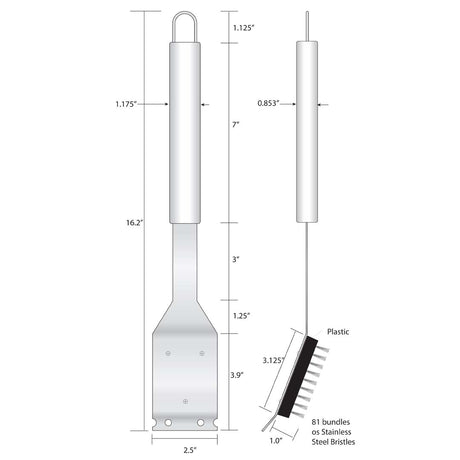 Penn State Grill Brush w/ Scraper