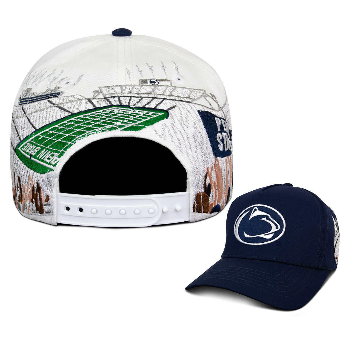 Penn State Woodn Grail White-Out Beaver Stadium Snapback Hat