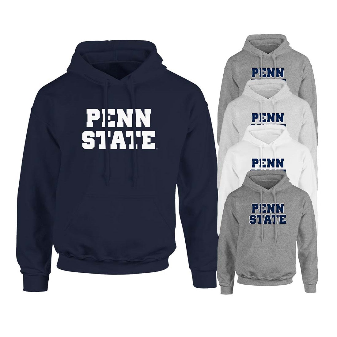 Penn State Block Bold Hooded Sweatshirt