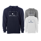 Pennsylvania Heart State Hooded Sweatshirt