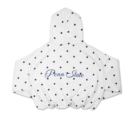 Penn State Women's Polka Dot Bubble Hem Cropped Hooded Sweatshirt