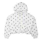 Penn State Women's Polka Dot Bubble Hem Cropped Hooded Sweatshirt