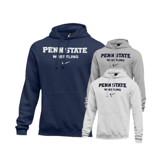 Penn State Nike Men's Wrestling Wordmark Hooded Sweatshirt