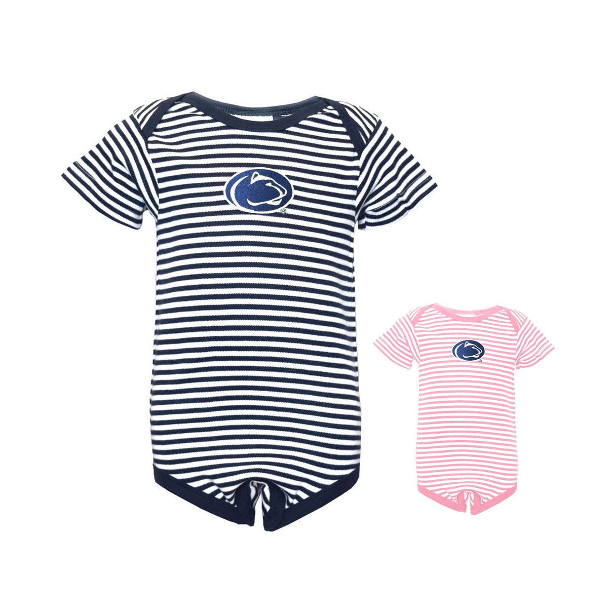Penn State Infant Striped Short Sleeve Bodysuit
