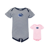 Penn State Infant Striped Short Sleeve Bodysuit