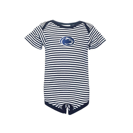 Penn State Infant Striped Short Sleeve Bodysuit