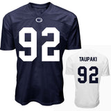 Penn State Youth NIL Siale Taupaki #92 Football Jersey
