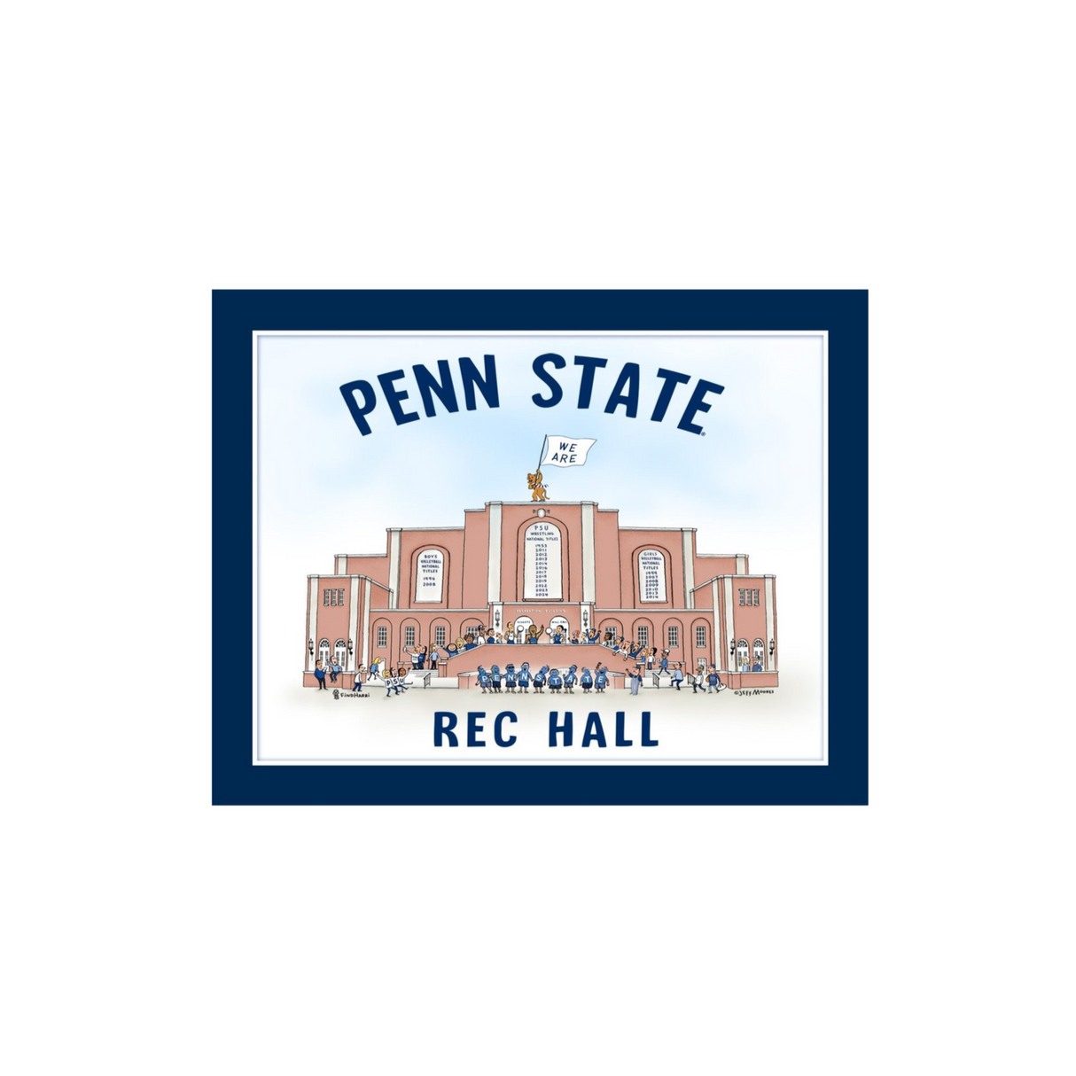 Penn State 5x7 JM Rec Hall Print