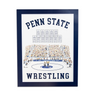 Penn State 11X14 JM Wrestling Mat Print