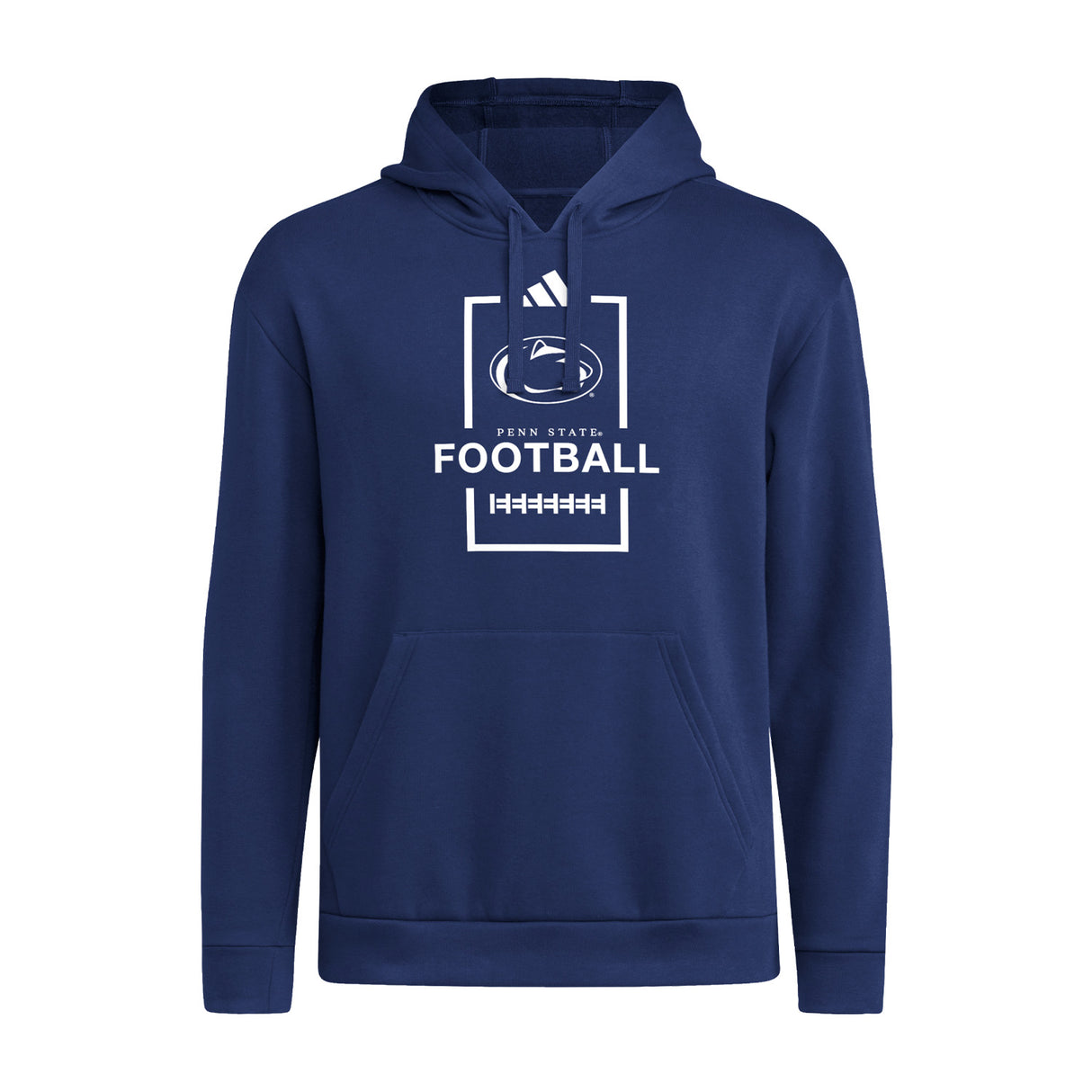 Penn State adidas Football Laces Fleece Hooded Sweatshirt