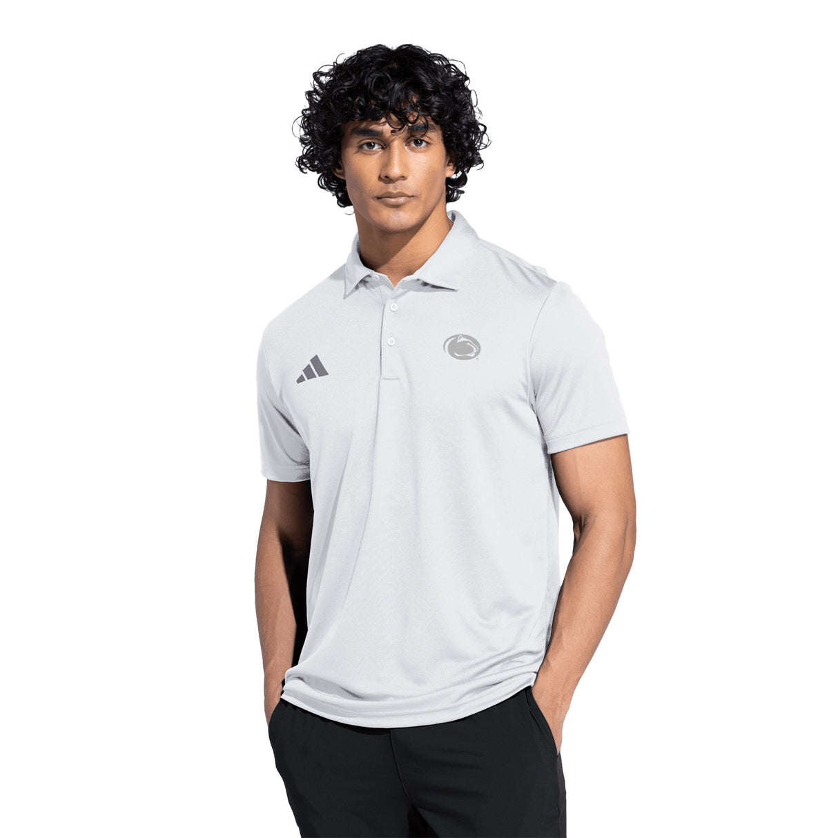 Penn State adidas White Out Polo Dress Shirt