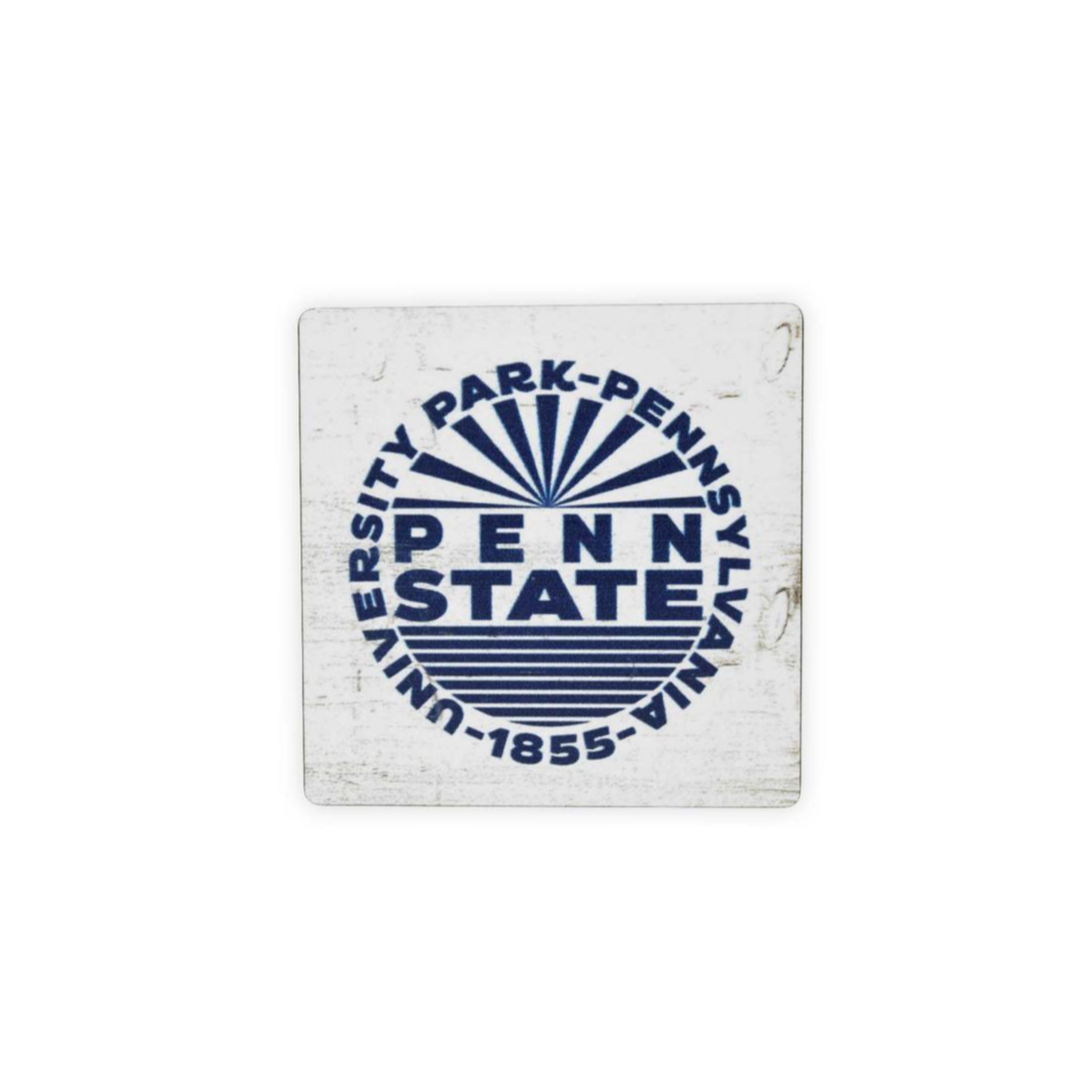Penn State Bright and Early Square Wooden Magnet