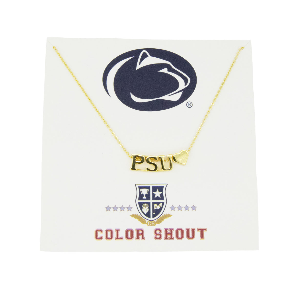 Penn State PSU Heart Necklace