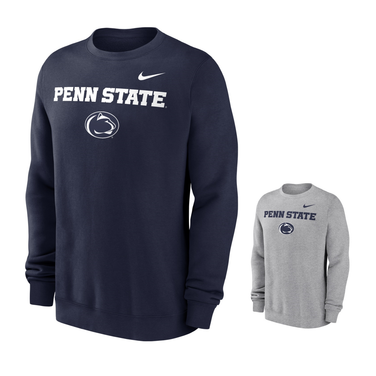 Penn State Nike Stacked Logo Fleece Crew Sweatshirt