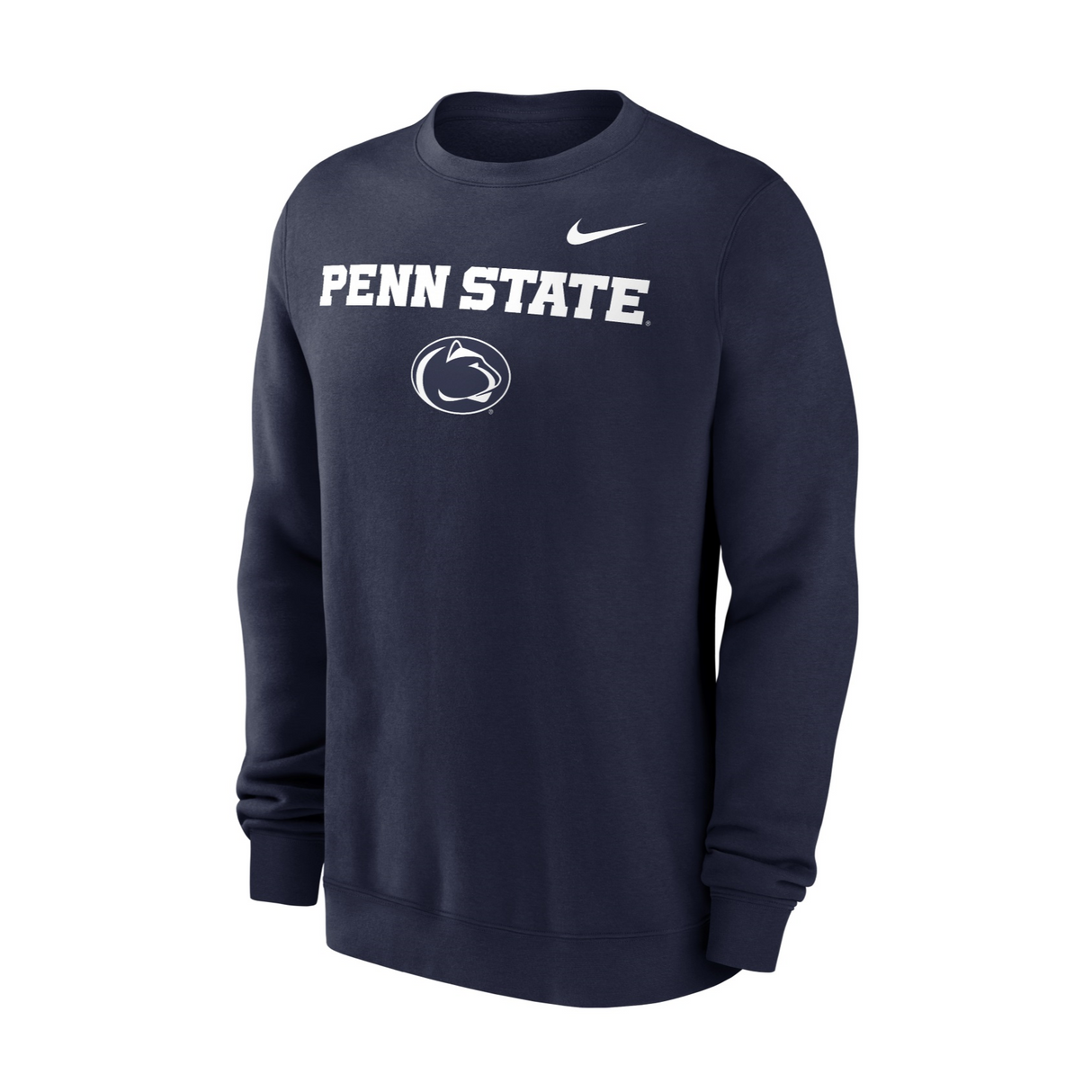 Penn State Nike Stacked Logo Fleece Crew Sweatshirt