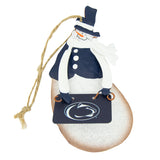 Penn State Metal Logo Sign Snowman Ornament