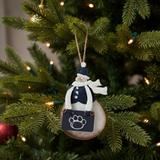 Penn State Metal Paw Sign Snowman Ornament