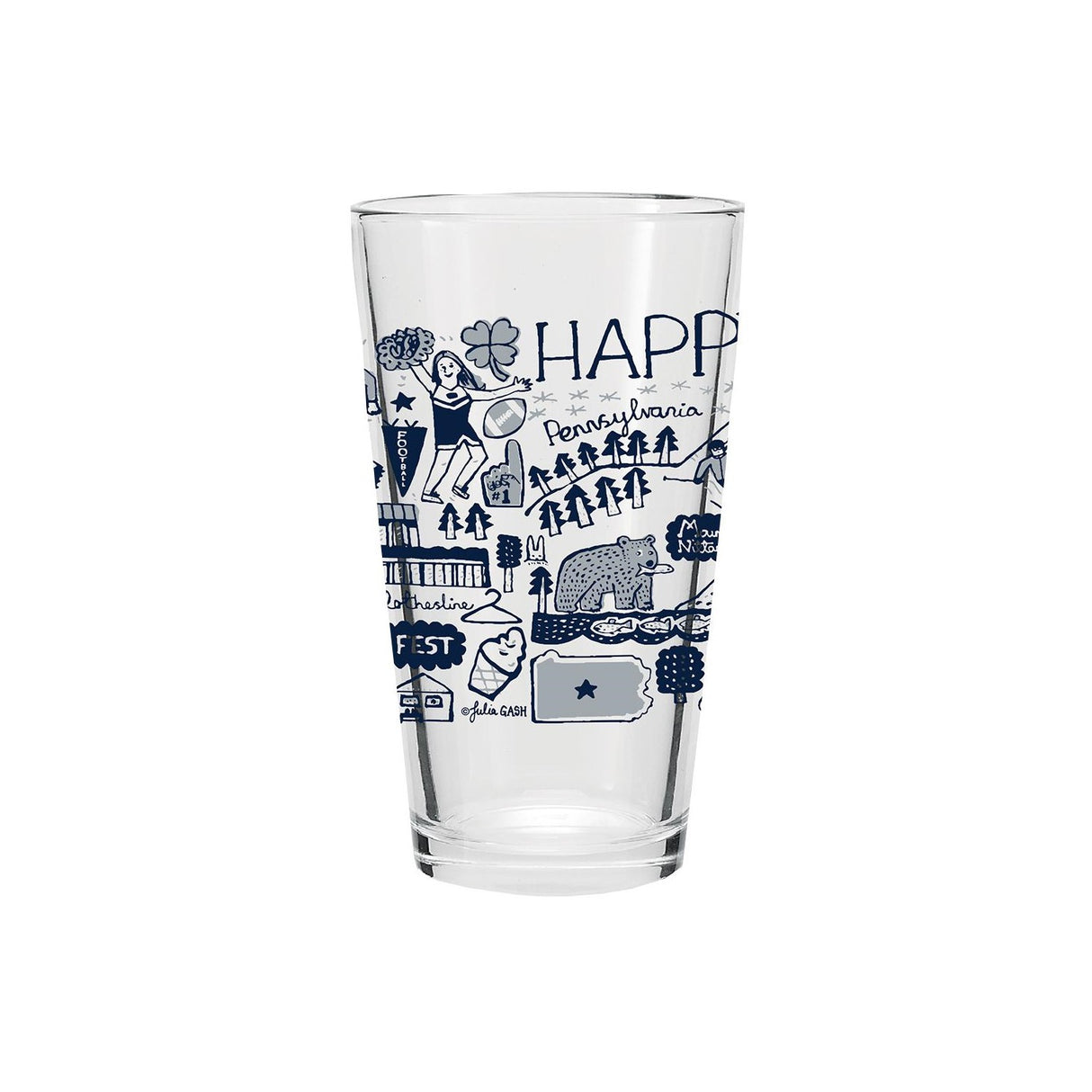 Penn State Julia Gash 16oz Pint Glass