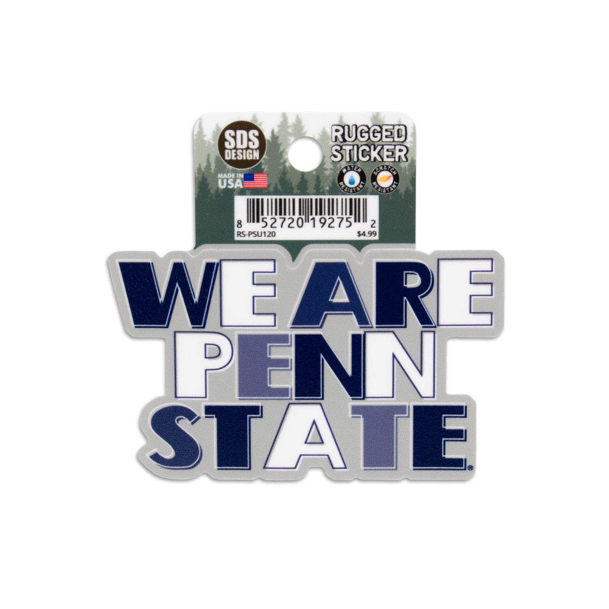 Penn State Retro We Are Rugged Sticker