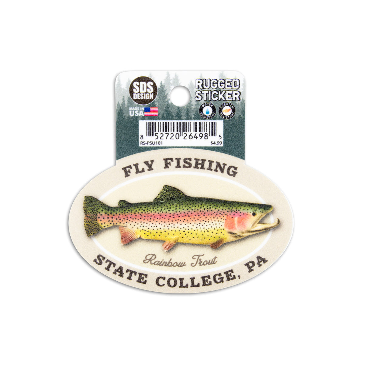 Penn State Fly Fishing Rugged Sticker