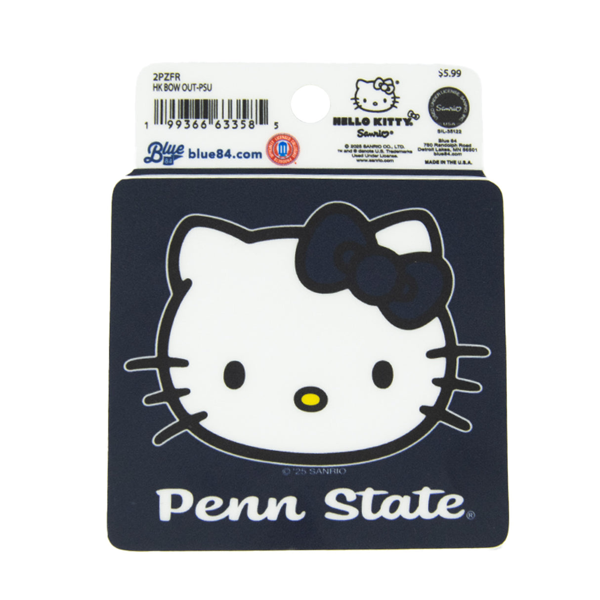Penn State Hello Kitty Bow Out Sticker