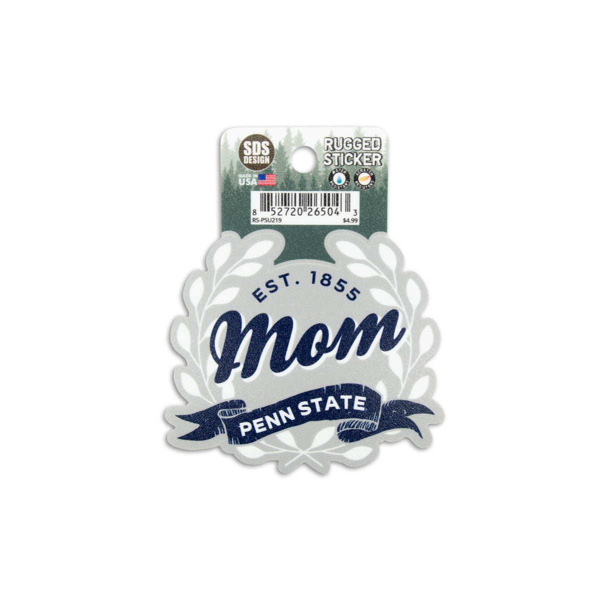 Penn State Mom Laurels Rugged Sticker