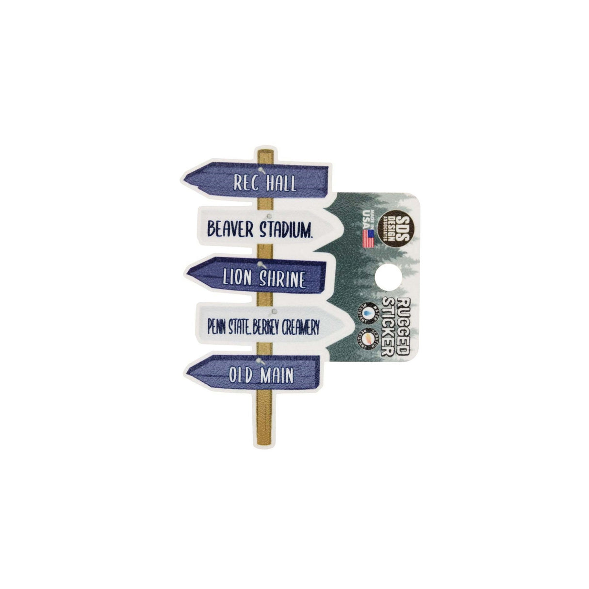 Penn State Post Sign Rugged Sticker