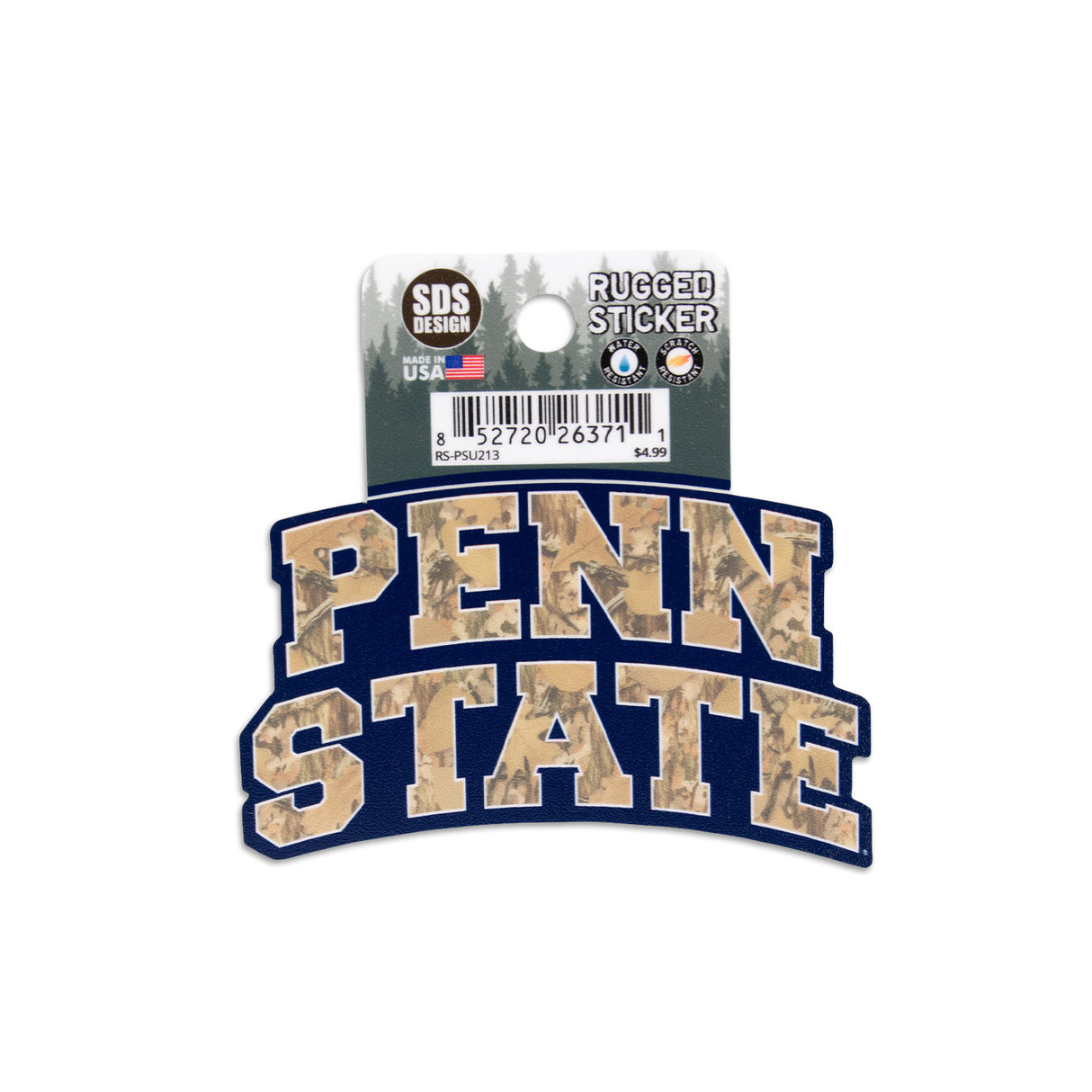 Penn State Camo PS Rugged Sticker