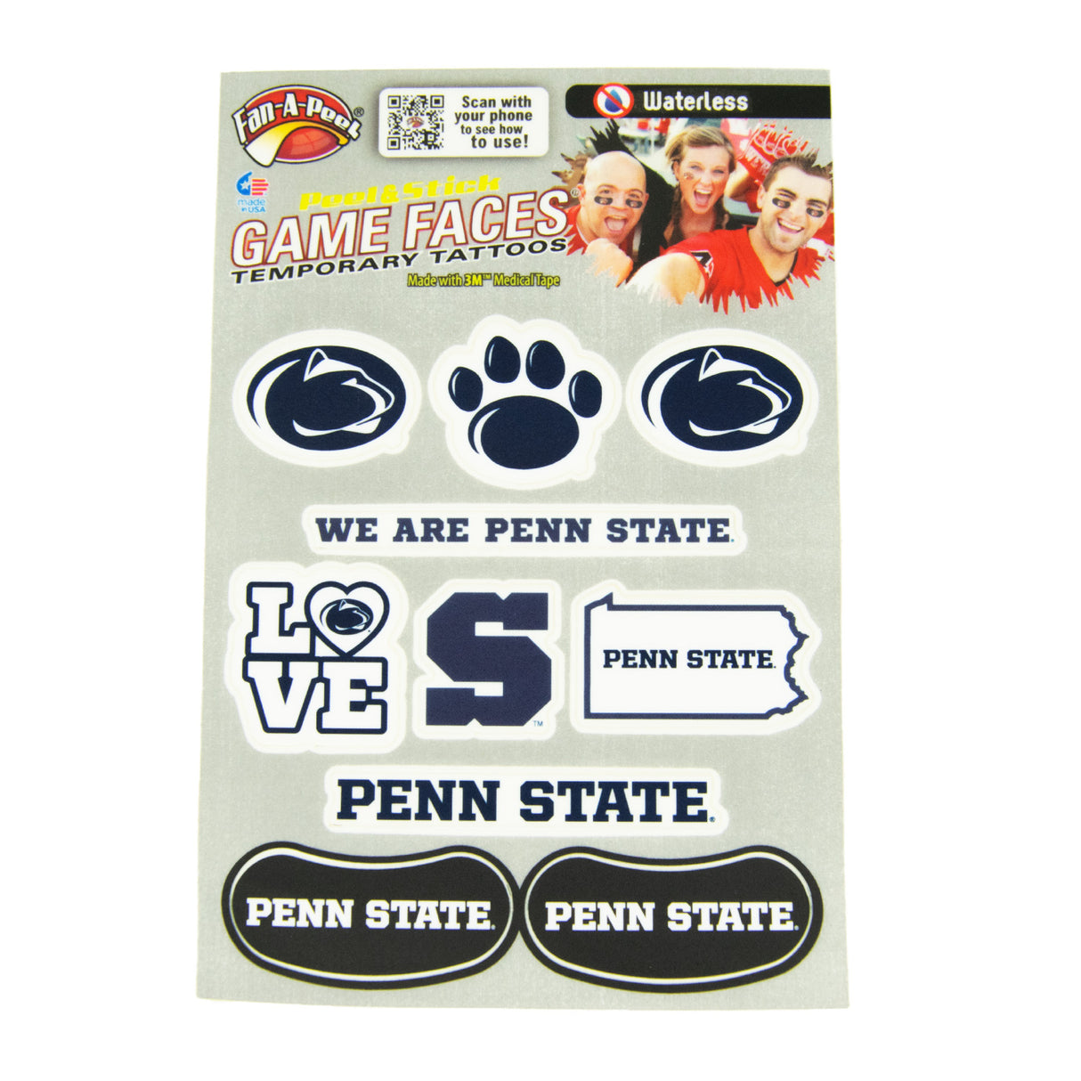 Penn State Tattoo Combo 10PK
