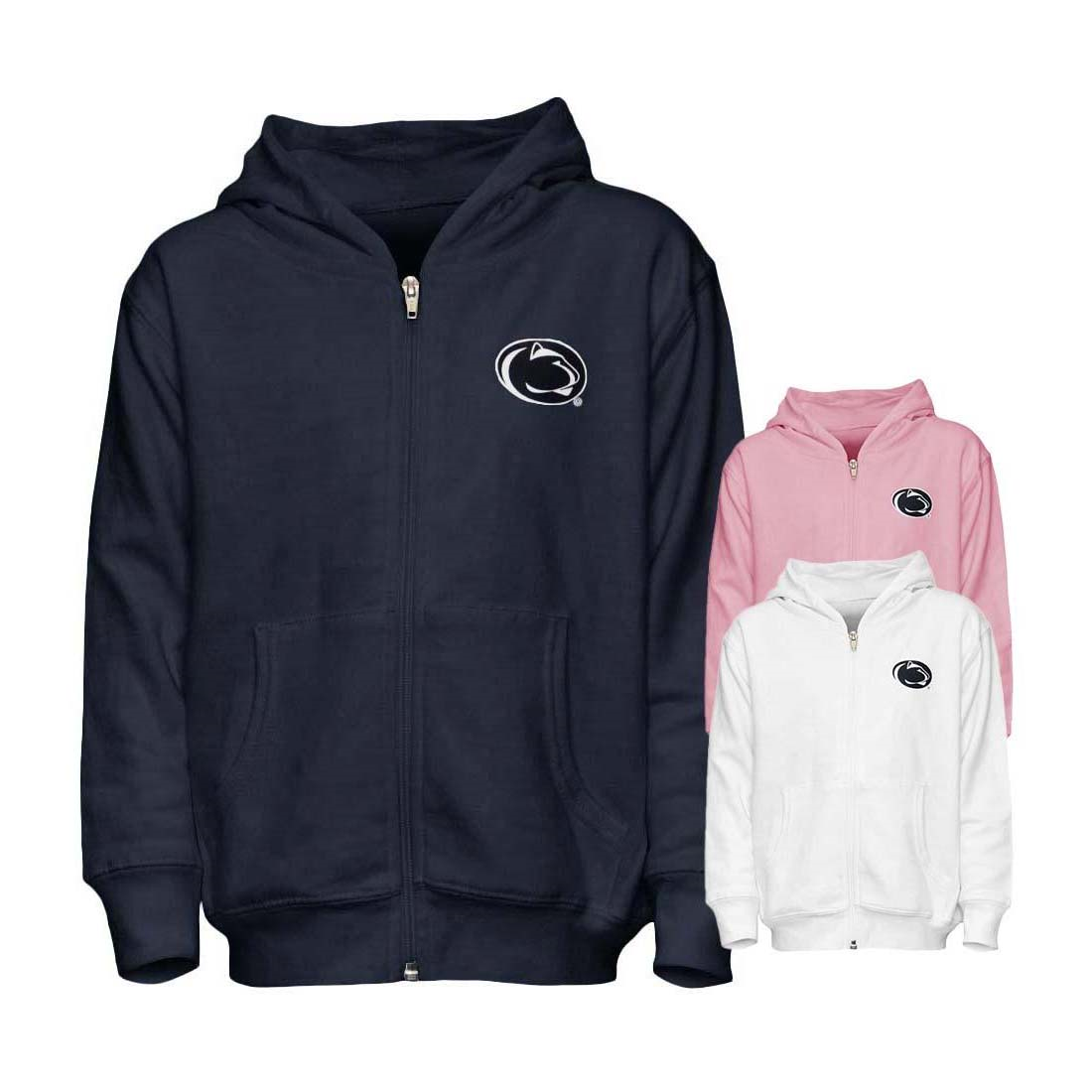 Penn State Toddler Logo Only Full Zip Hooded Sweatshirt