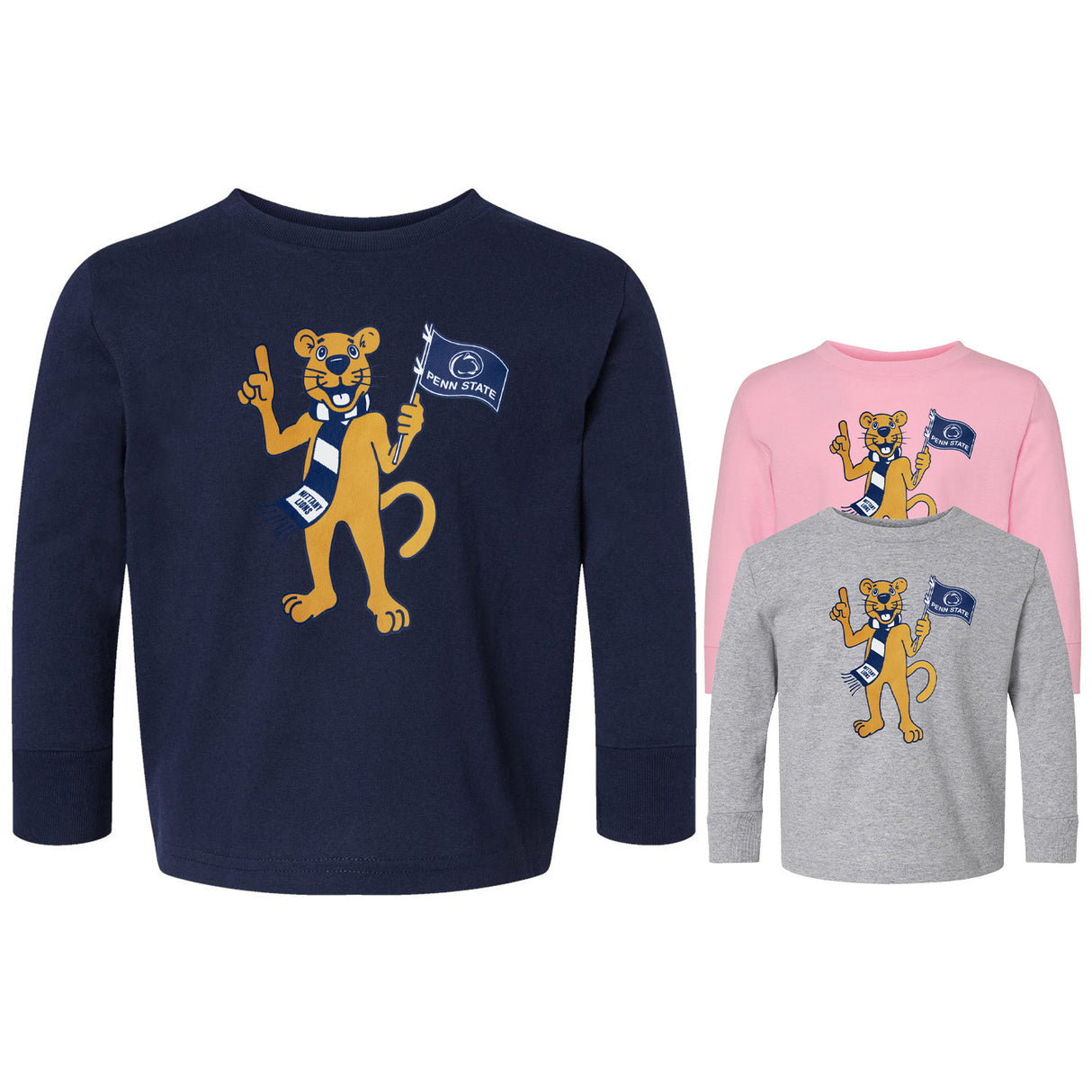 Penn State Toddler Mascot Flag Long Sleeve