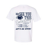 Penn State 2025 Football Schedule T-Shirt