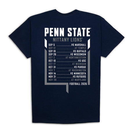 Penn State 2026 Football Schedule T-Shirt