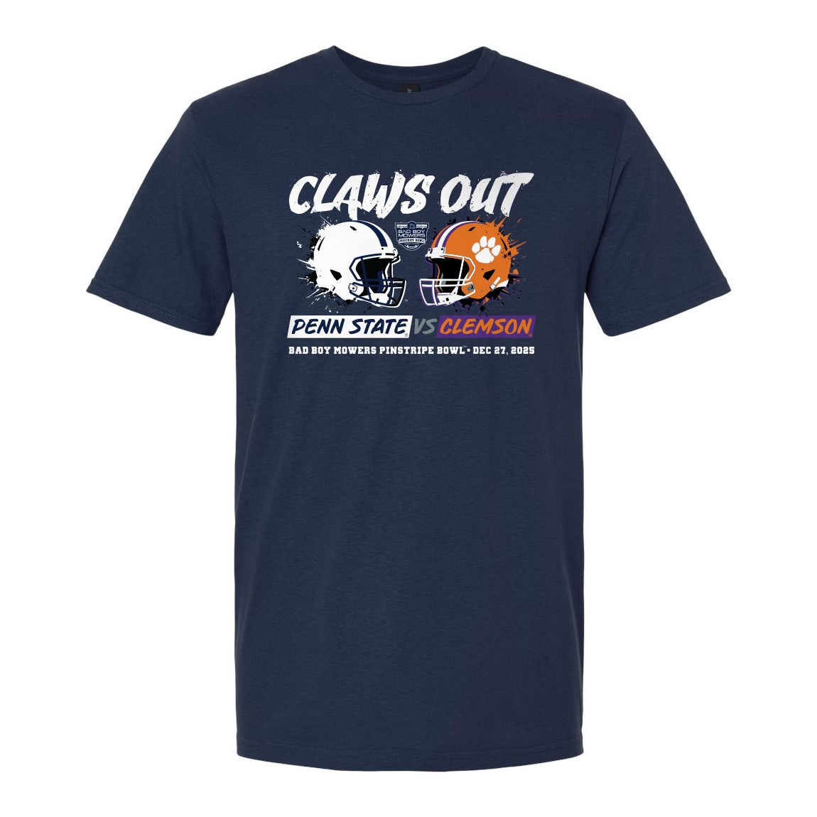 Penn State 2025 Pinstripe Bowl Claws Out Dueling Helmets T-Shirt