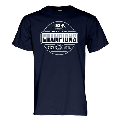 Penn State Blue 84 2026 B1G Wrestling Champions T-Shirt