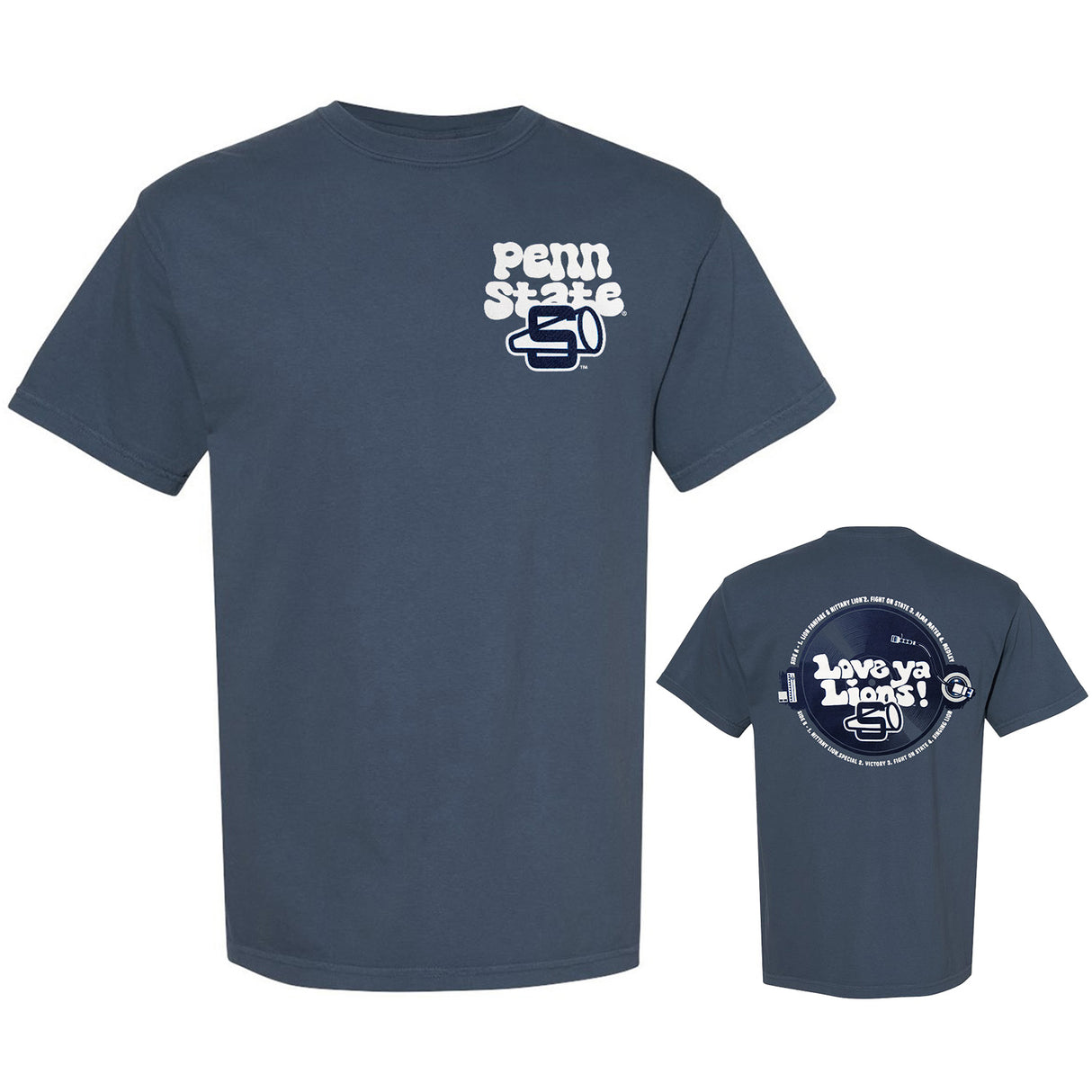 Penn State Love Ya Lions Vinyl Tracklisting T-Shirt