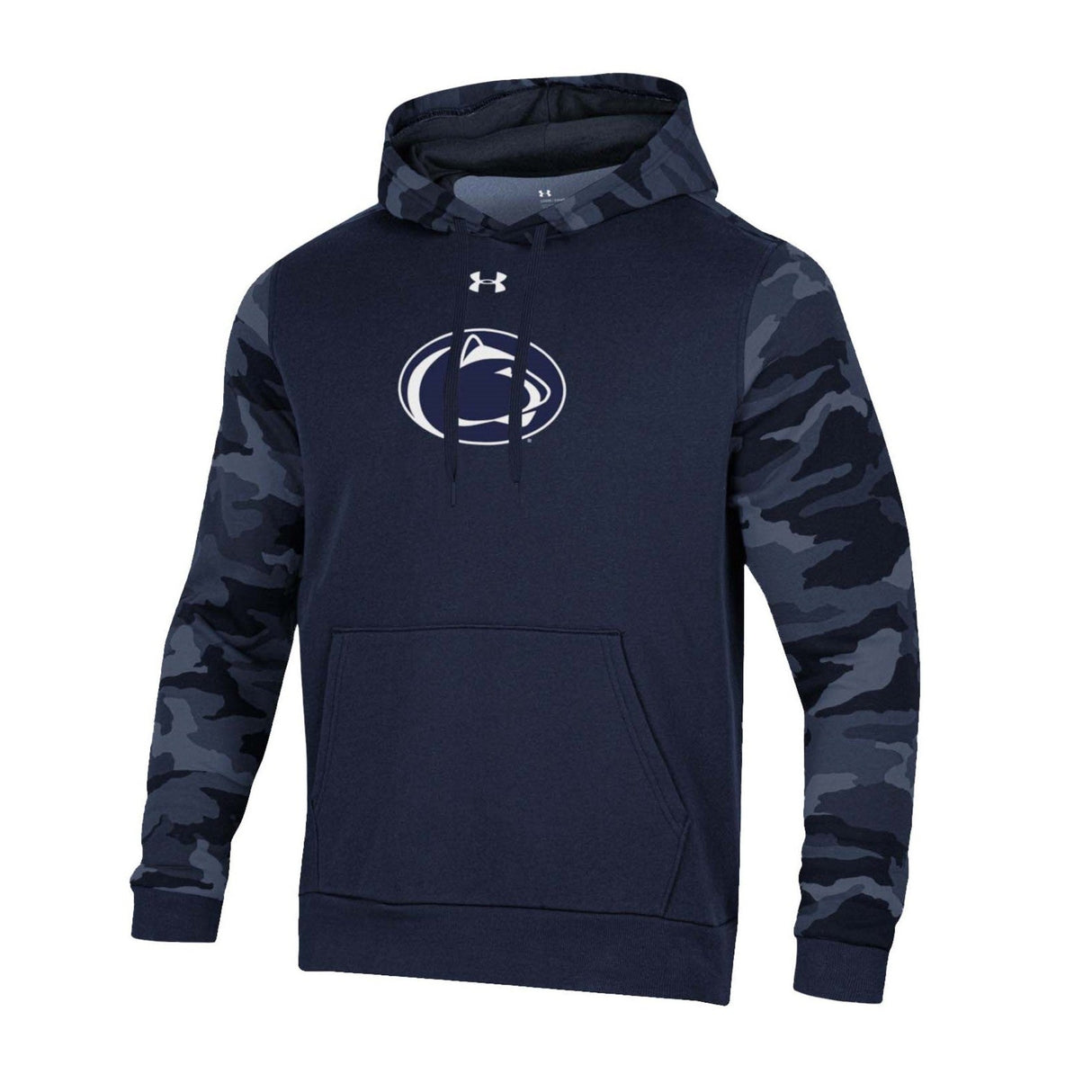 Penn State Under Armour Blocked Rival Fleece Hooded Sweatshirt