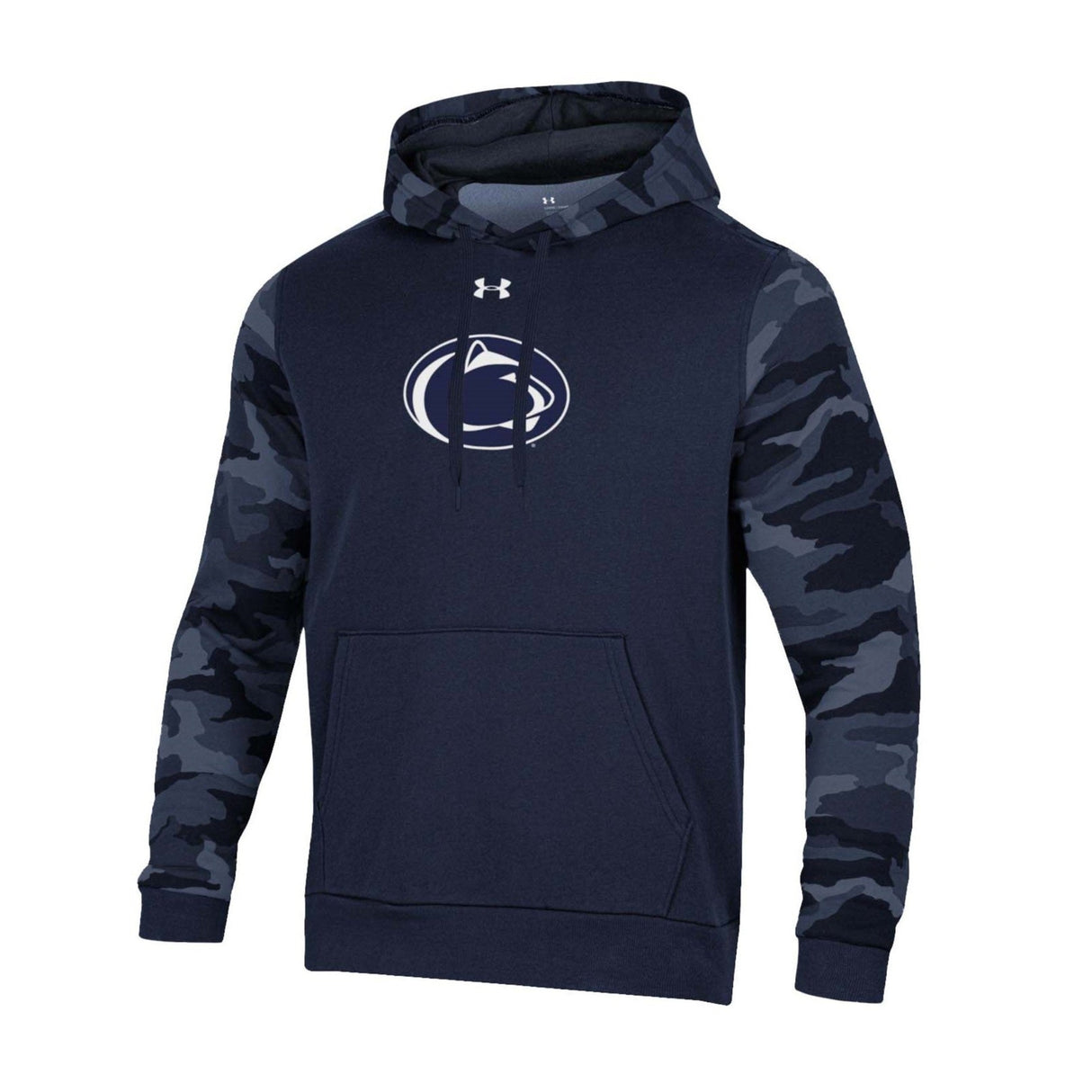 Penn State Under Armour Blocked Rival Fleece Hooded Sweatshirt
