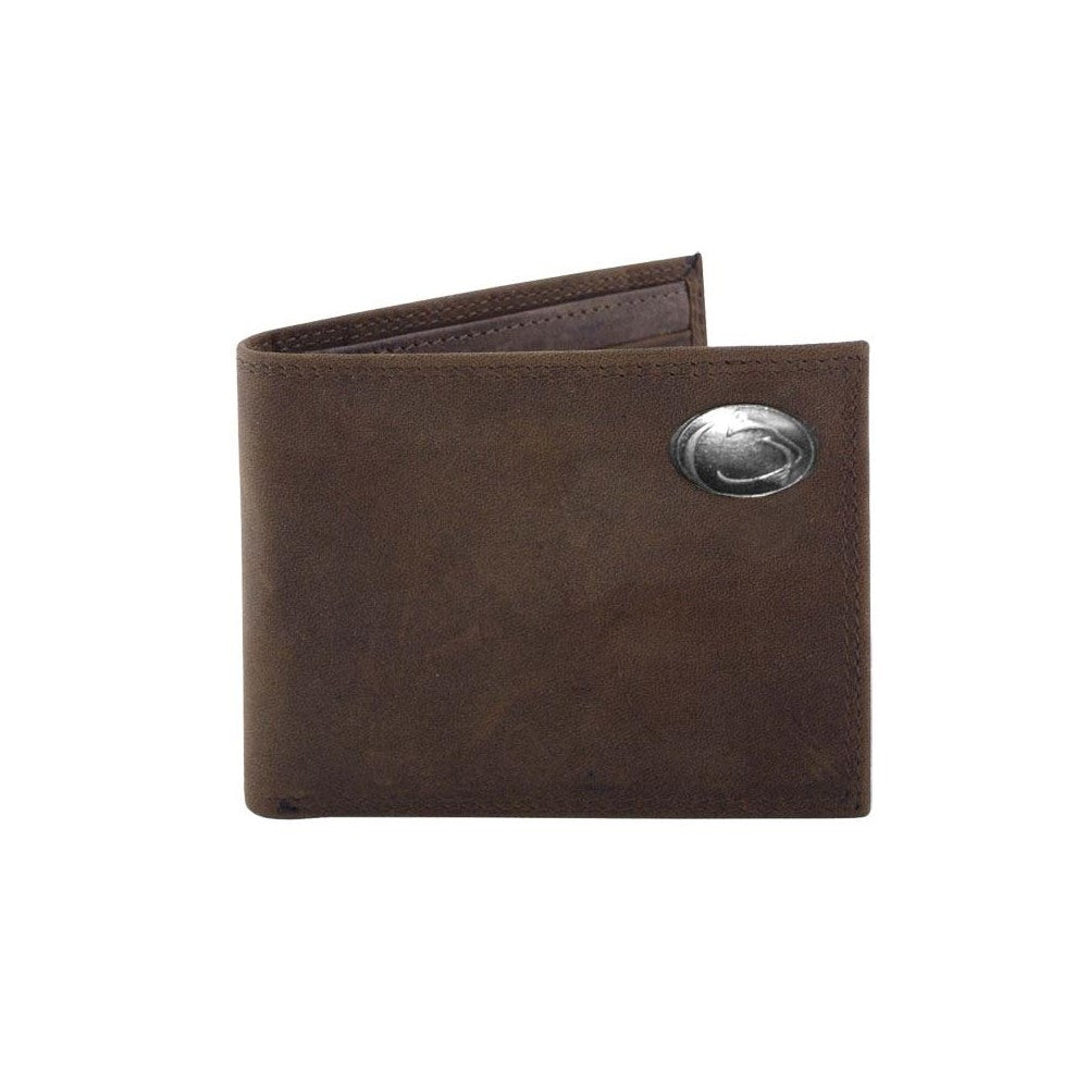 Penn State Bi-Fold Leather Concho Wallet