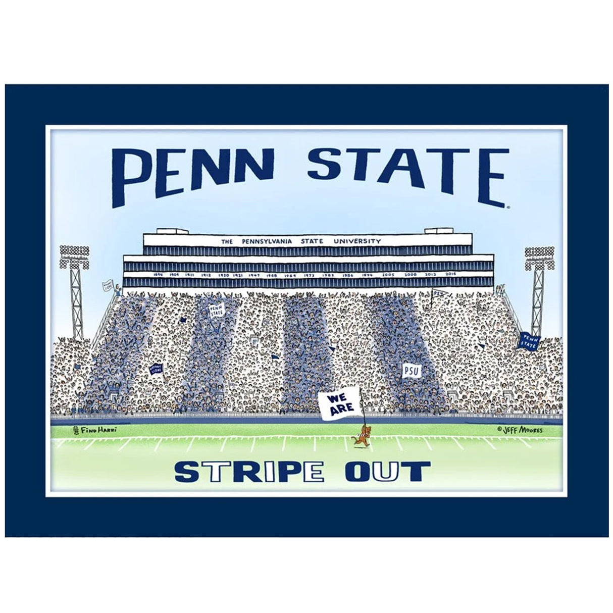 Penn State We Are Stripe Out Print 11x14