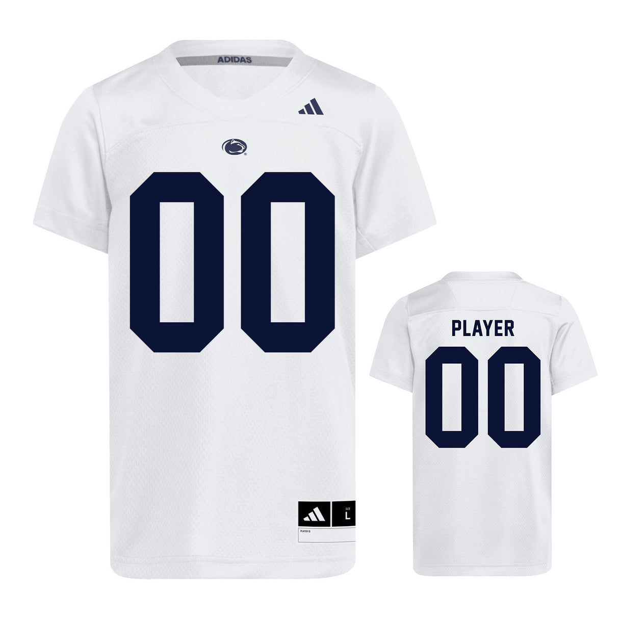 Penn State adidas Youth NIL Custom Football Player Jersey White